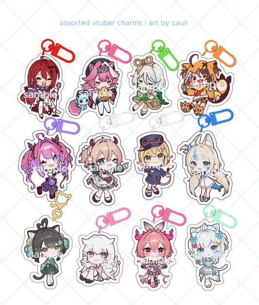 assorted vtuber charms