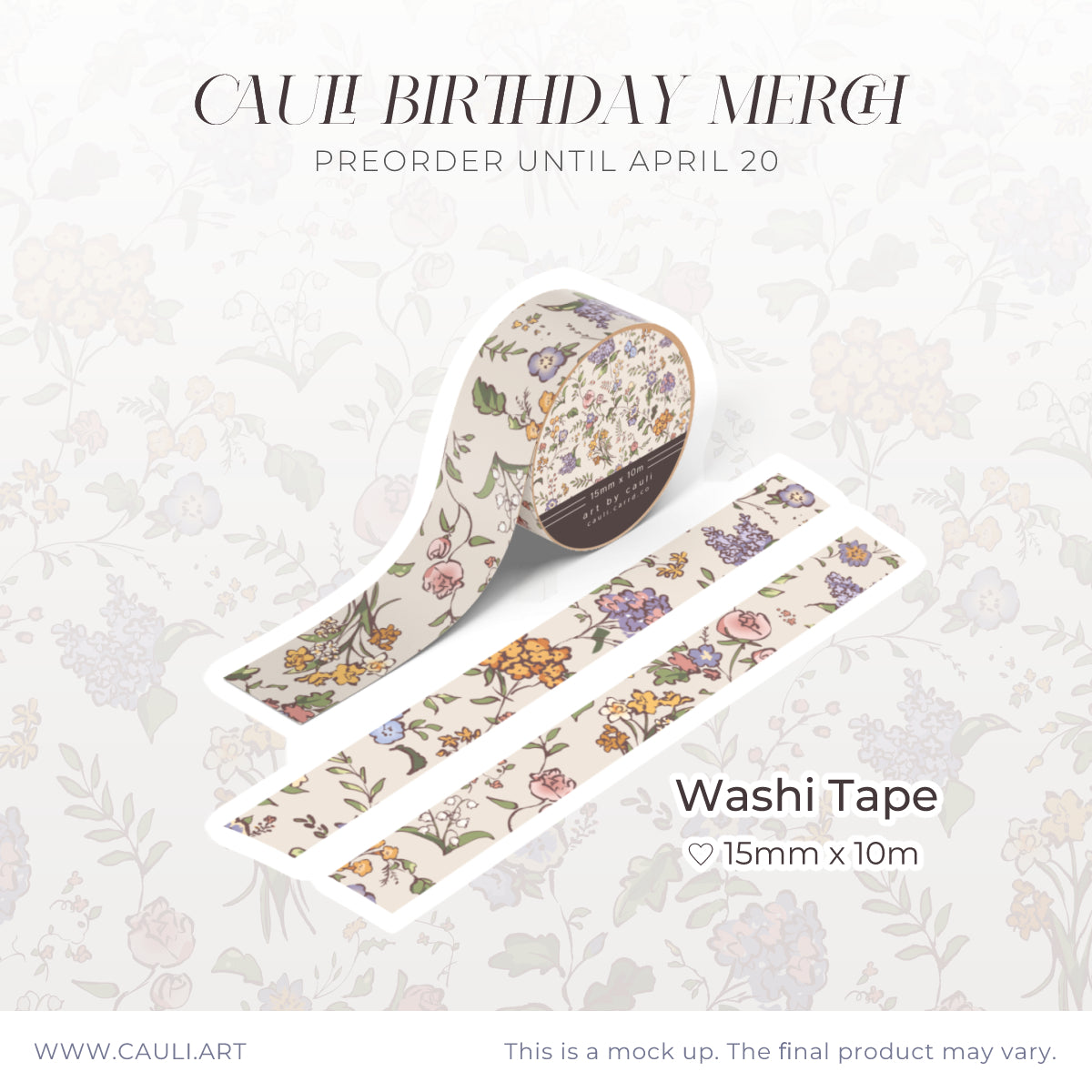[PREORDER] FLOWERS Washi Tape